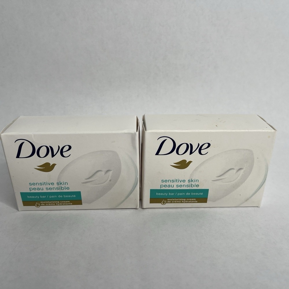2 Dove Beauty Bar Soap, Sensitive Skin, 3.75 oz. Each Discontinued Formula‎
